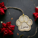 Handmade Wooden Pet Ornament: Personalize with Your Pet's Name