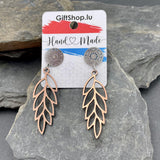 Stylish Roségold and Black Acrylic Earrings with Stainless Steel Attachment - GiftShop.lu