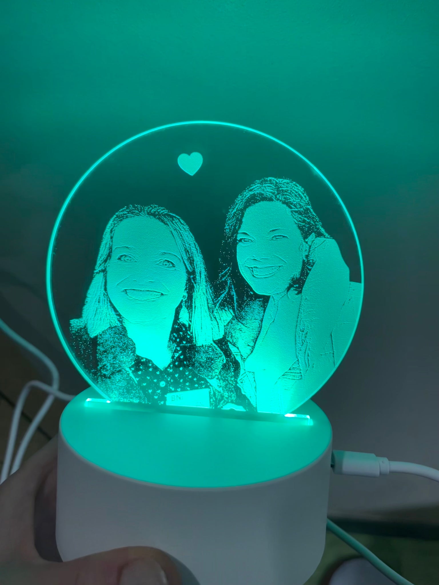 Lampe acrylique LED personnalisable - Personnalisez votre lumière