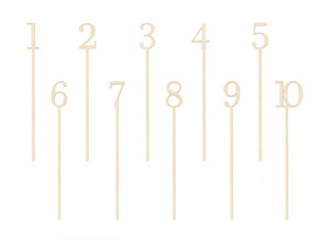 10 Tischnummern aus Holz für Ihre Veranstaltung