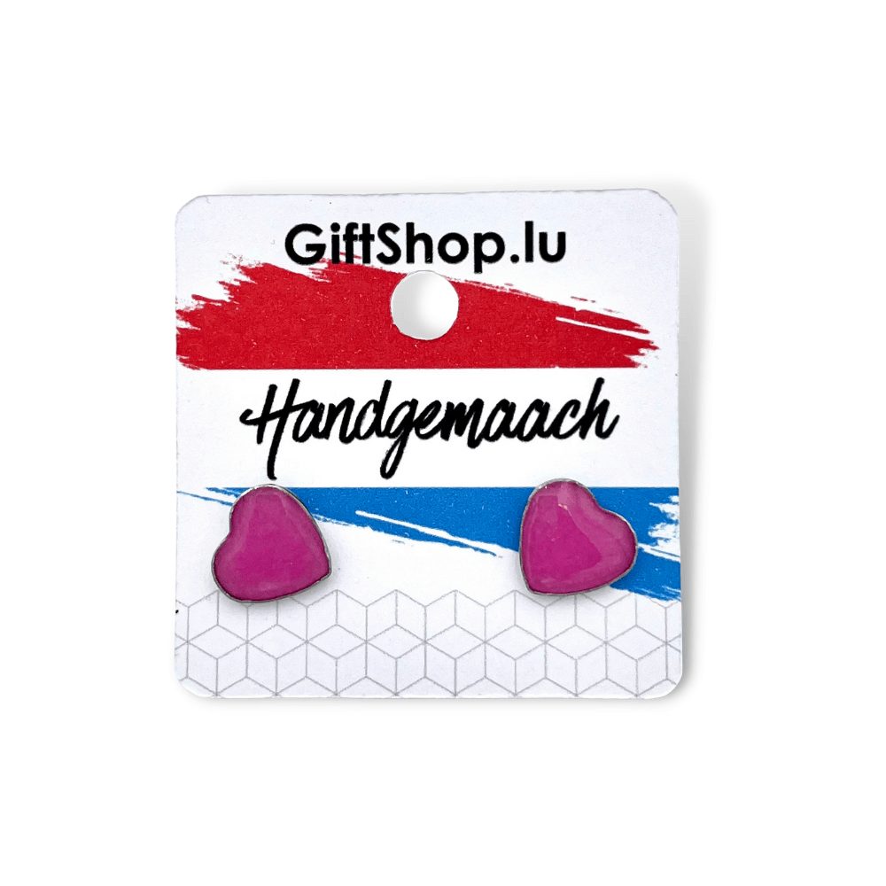 Heart-shaped Handmade Colorful Earring Studs - GiftShop.lu