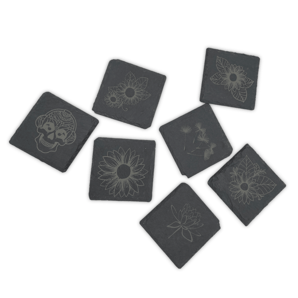 Personalize Your Home Decor with Engraved Slate Coasters - GiftShop.lu
