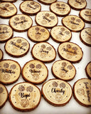 Customizable Wooden Place Cards Coasters Set - GiftShop.lu