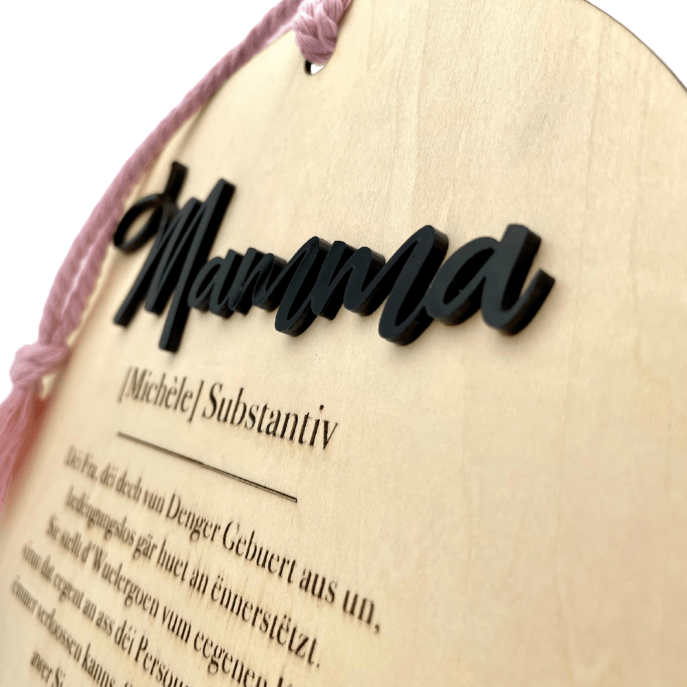 "Thank you for your unconditional love and endless support" - Personalized 3D Wooden Sign for Mother's Day - GiftShop.lu